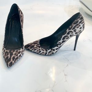 *SOLD* ALEXANDER MCQUEEN ANIMAL PRINT PONY HAIR PUMPS